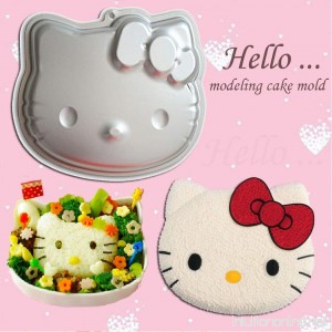 10 Inch Aluminum Alloy 3D Cake Mold Baking Mould Tin Cake Pan - Cup cakes chocolate -Great For Parties - Cupcake Lovers (Hello Kitty) - B07CYV9836